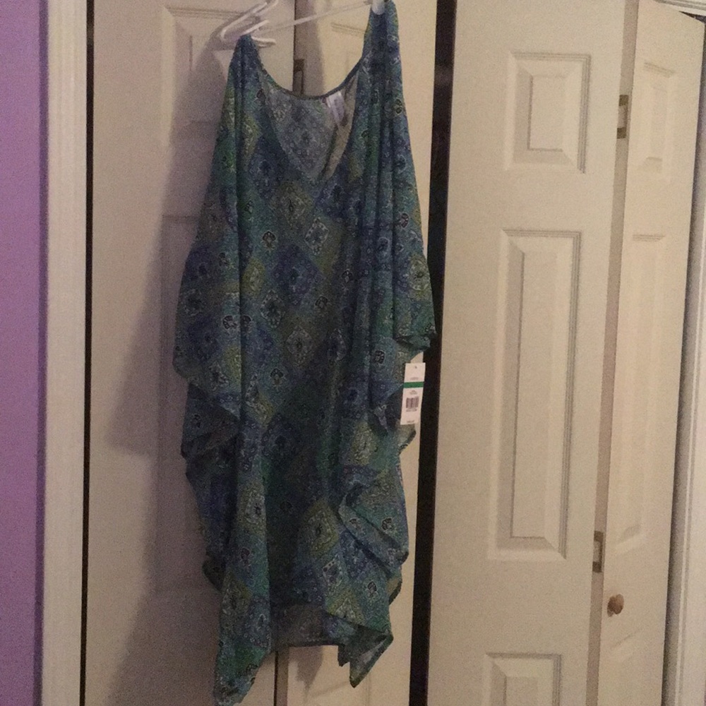 Short v-neck caftan